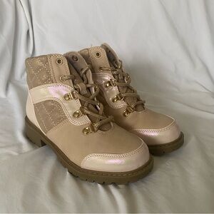 NWOT Wonder Nation Metallic Rose Gold Boots Size 1